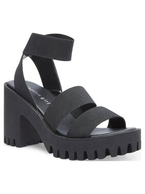 Madden Girl Templee Platform Block Heel Sandal in Black